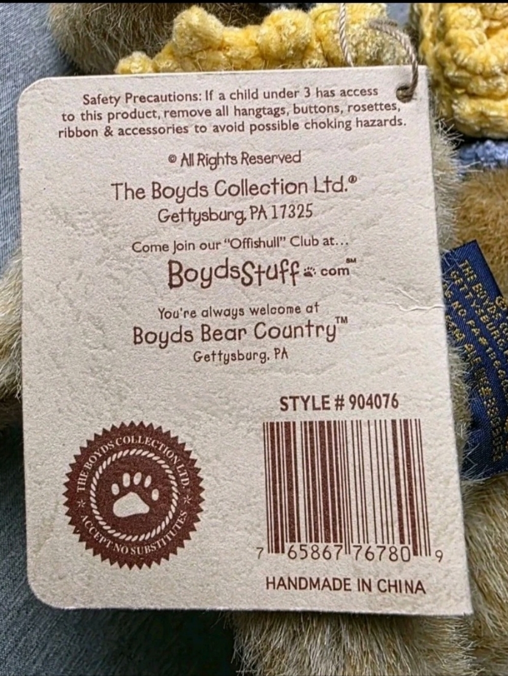 Boyds Bears Coco & Jojo Debearvoire 6" Plush Hats & Such Bears #904076 & #904075 - Picture 8 of 9